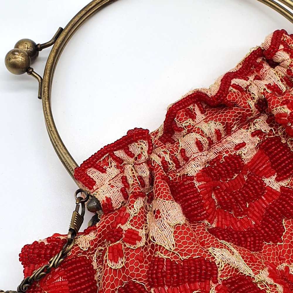 💜 Vintage Beaded Bag - Picture 4 of 4